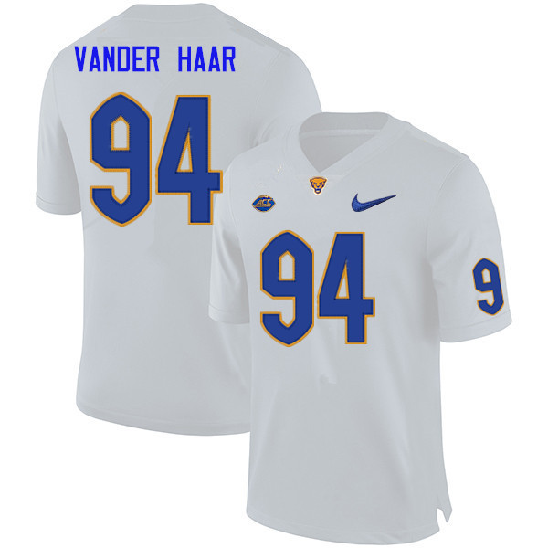 Men #94 Sam Vander Haar Pitt Panthers College Football Jerseys Sale-White